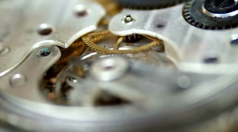 Cogwheels in old clock Stock Footage 52054677