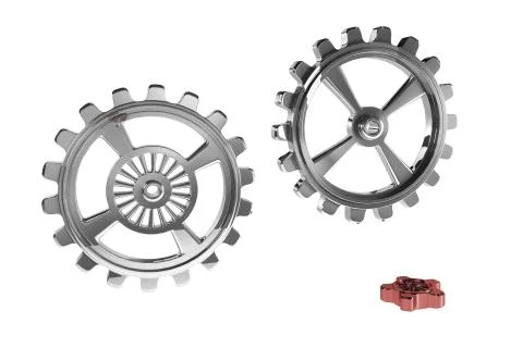 Cogwheels - Red Piece Stock Illustration