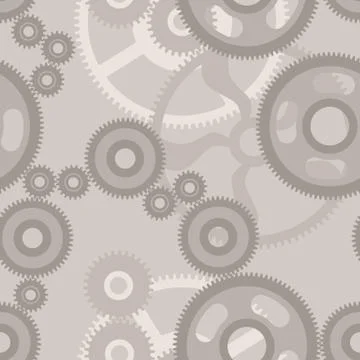 Cogwheels seamless pattern.Vector illustration. Stock Illustration