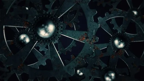 Cogwheels technological intro. Stock Footage 78053055