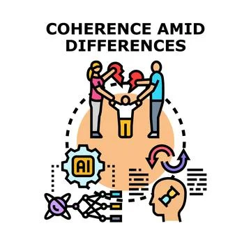 Coherence in family differences and smart integration concepts Stock Illustration