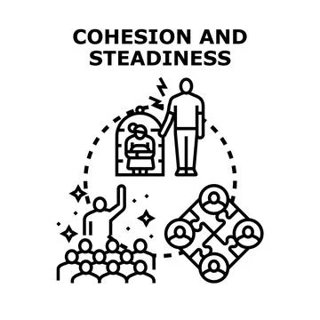 Cohesion and steadiness building strong community connections Ilustración de archivo