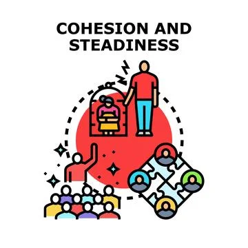 Cohesion and steadiness building strong community connections Ilustración de archivo