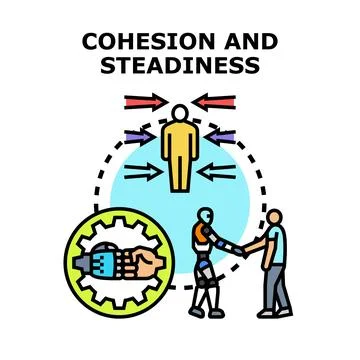 Cohesion and steadiness in human artificial intelligence interaction 스톡 일러스트
