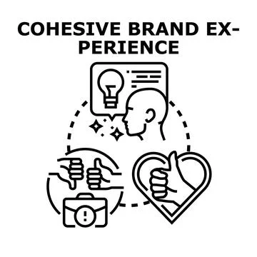 Cohesive brand experience management concept vector Stock Illustration