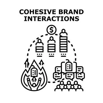 Cohesive brand interactions boosting customer loyalty and profit Stock Illustration