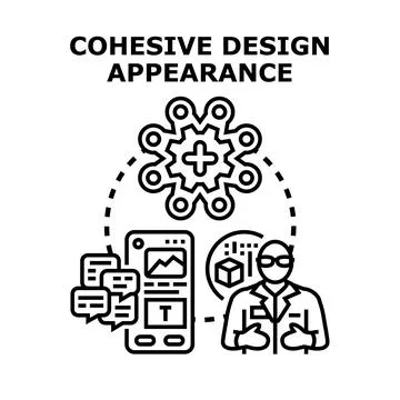 Cohesive design appearance concept for creating user experience Stock Illustration