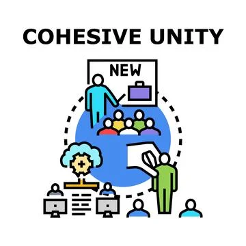 Cohesive unity concept for business development illustration Stock Illustration