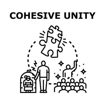 Cohesive unity concept illustration for team collaboration Stockillustratie