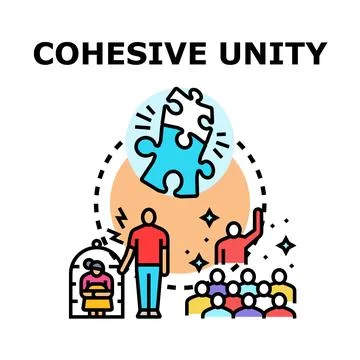 Cohesive unity concept illustration for team collaboration Stockillustratie