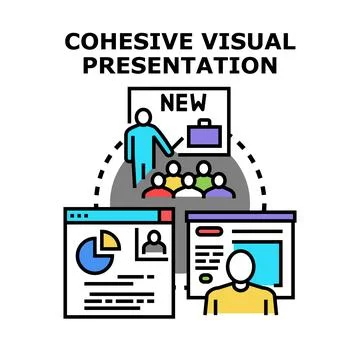 Cohesive visual presentation vector concept illustration イラスト素材
