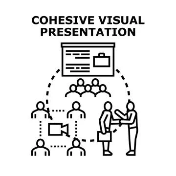 Cohesive visual presentation vector illustration for business communication 库存插图