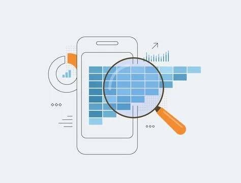 Cohort analysis concept. Customer retention patterns, churn trends through Stock Illustration