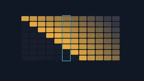 Cohort Retention Heatmap Data Visualization HUD Animation Stock Footage 342400805