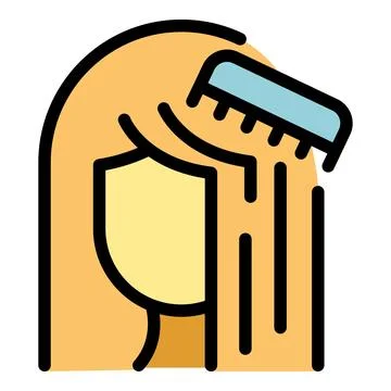 Coiffure procedure icon vector flat Stock Illustration