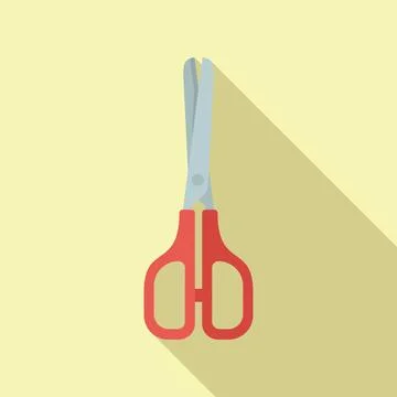 Coiffure salon scissors icon flat vector. Glamour lady Illustrazione stock
