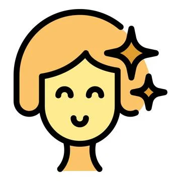 Coiffure shiny icon vector flat Stock Illustration