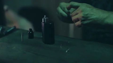 Coil building for vape Stock-Footage 68416894
