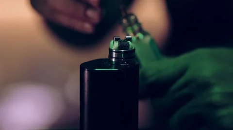 Coil building for vape Stock Footage 68417247