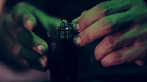 Coil building for vape Stock Footage 68417414