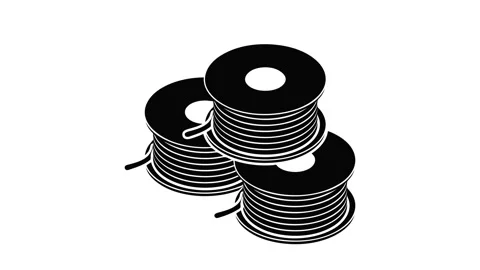 Coil for d printer icon animation Video stock 152771019
