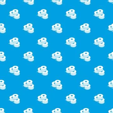 Coil for d printer pattern seamless blue イラスト素材