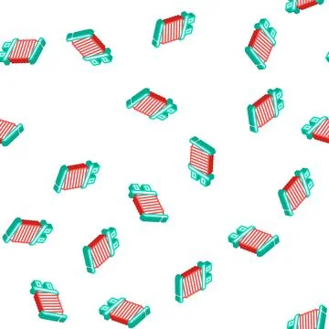 Coil electromagnetic isometric icon seamless pattern Stock Illustration