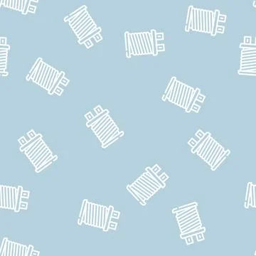 Coil electromagnetic line vector seamless pattern 库存插图