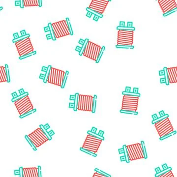 Coil electromagnetic vector seamless pattern 스톡 일러스트