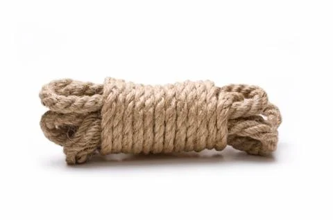 Coil of hemp rope Stock Photos