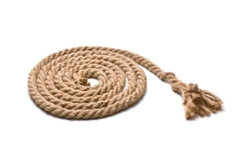 Coil of hemp rope Foto stock