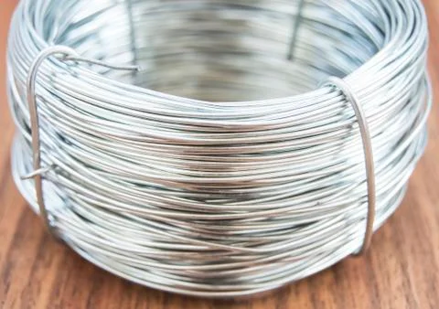 Coil of metal wire Stock Photos