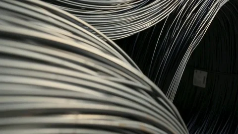 Coil rod, metallurgy Stock Footage 72714661