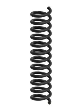 Coil spring flexible cable mockup, realistic style Stock Illustration