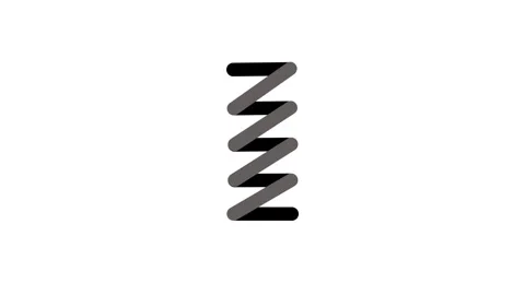 Coil spring mechanical component icon animation isolated on white background Vidéo 336189130