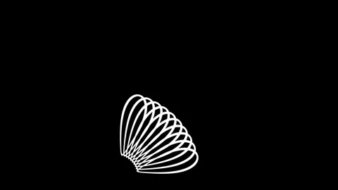 Coil spring represents stored mechanical energy animation Stock Footage 335706826
