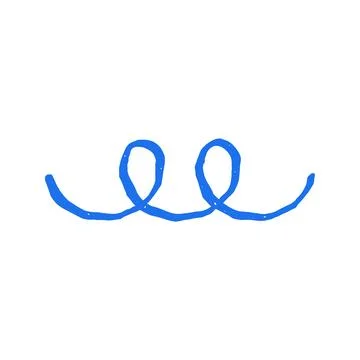 Coil Spring Shape Abstract Doodle Hand Drawn In A Grunge Vector Illustration Stock Illustration