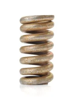 Coil spring on a white background Stock Photos