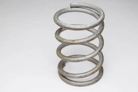 Coil spring on white background Stock Photos