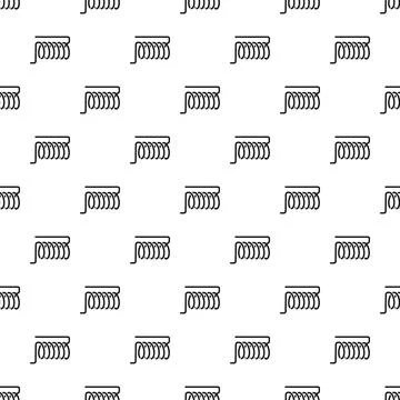 Coil wire spring seamless pattern background Stock Illustration