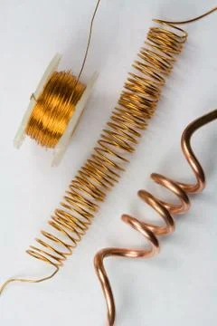 Coiled Copper Wire Stock Photos