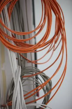 Coiled electric cable Stock Photos