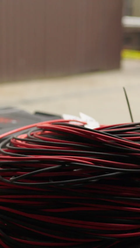 Coiled Electrical Cables Stock Footage 320070500