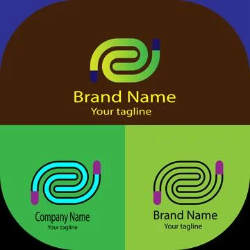 Coiled Path logo Illustrazione stock