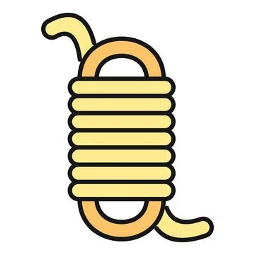 Coiled rope icon representing strength and security Stock Illustration