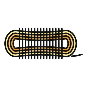 Coiled rope representing a safety and climbing tool Stock Illustration