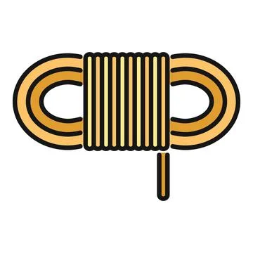 Coiled rope representing strength and connection Stock Illustration