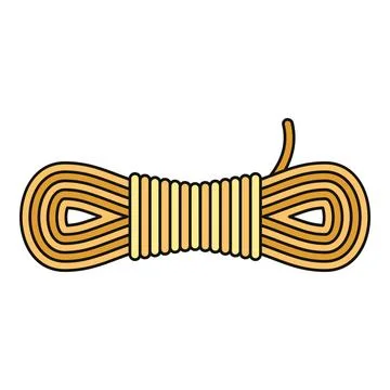 Coiled rope representing strength and connection illustration Stock Illustration