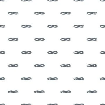 Coiled rope seamless nautical pattern on white background Stock Illustration