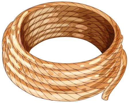 Coiled Rope Vector Illustration Stock Illustration